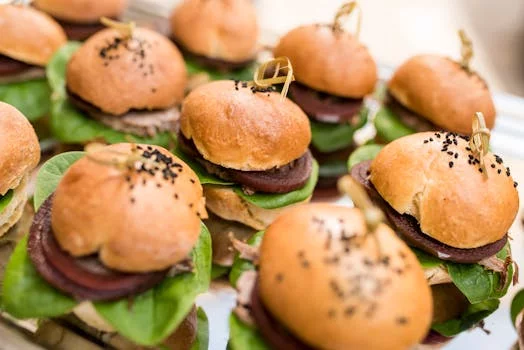 gourmet burger selection for catering