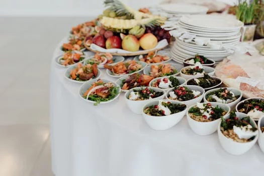 fresh salad bar with various toppings