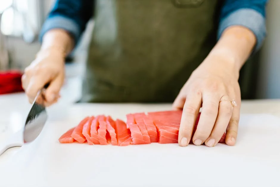 chef preparing fresh Irish ingredients in kitchen